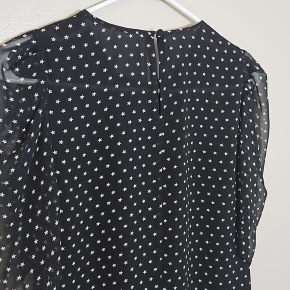 1901 Star Print Lightweight Blouse Sz Small - Picture 9 of 11